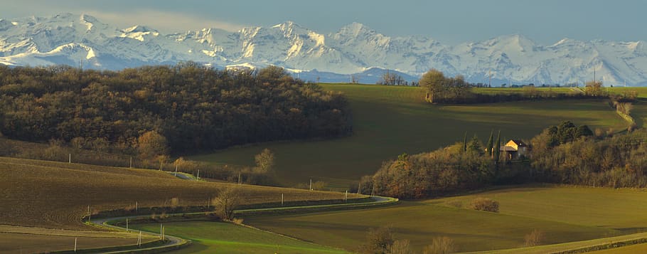 snowcapped, hill, mountain, landscape, valley, country, scenics - nature HD wallpaper