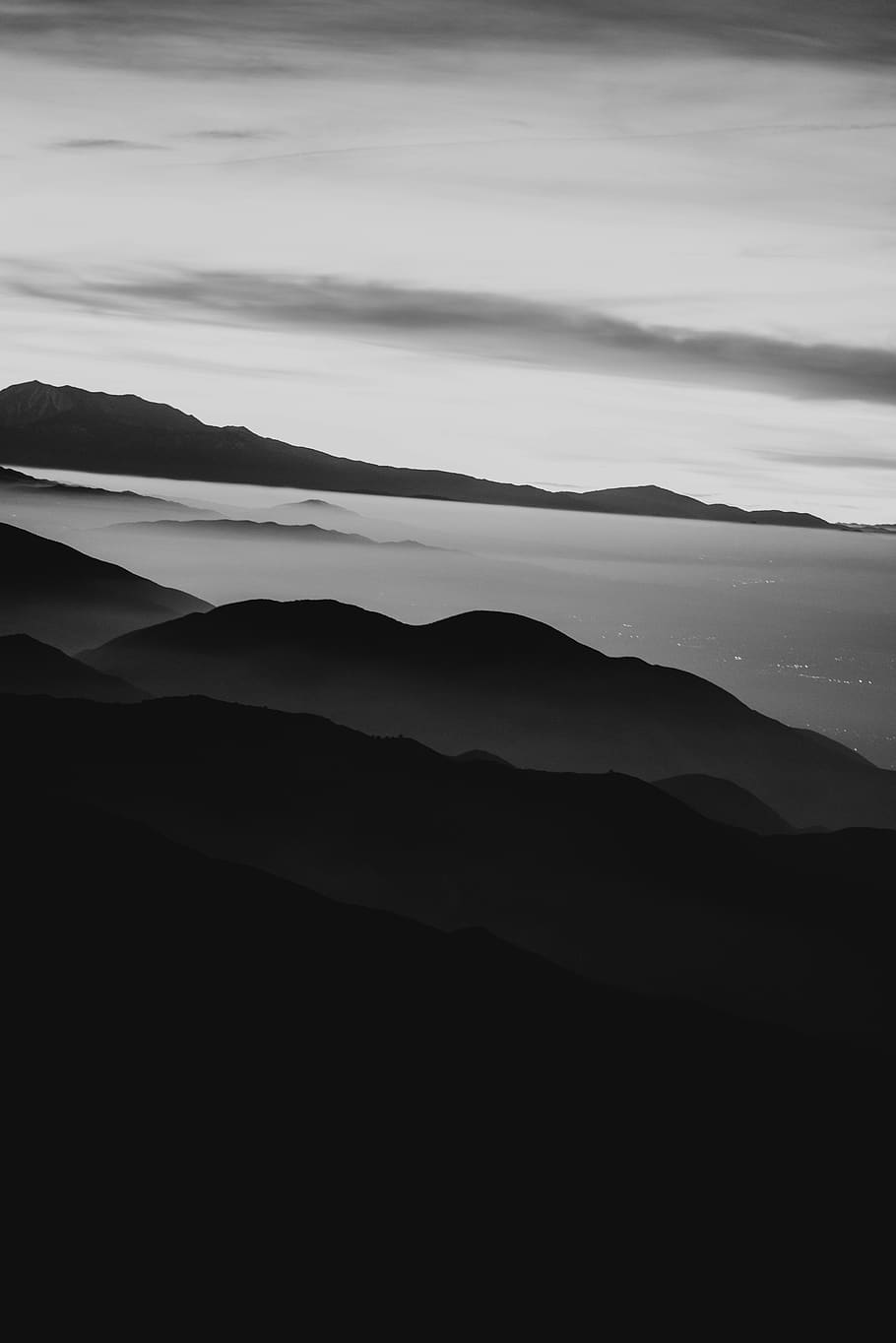 united states, lake arrowhead, fog, clouds, uphill, smokey, HD wallpaper