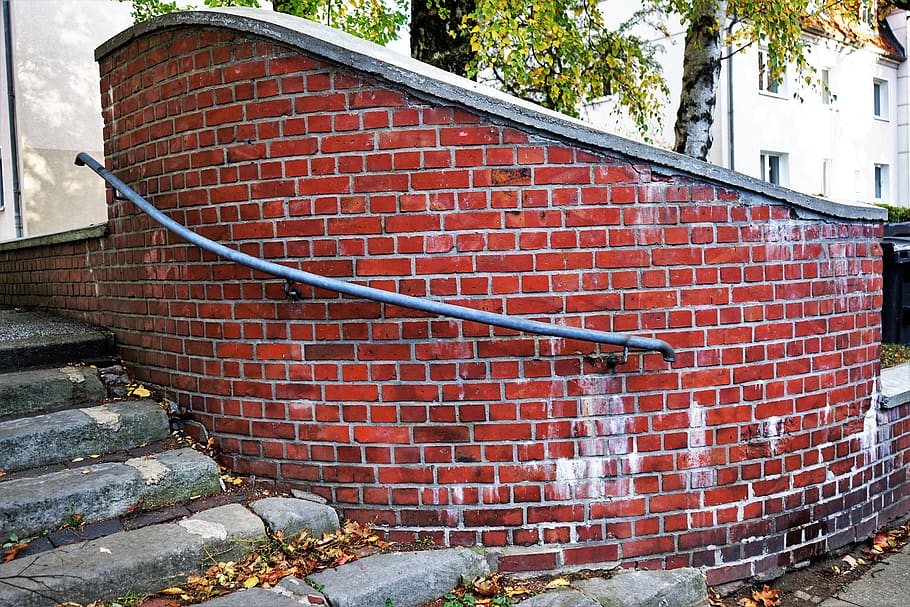wall, red, old, brick, built structure, architecture, building exterior HD wallpaper
