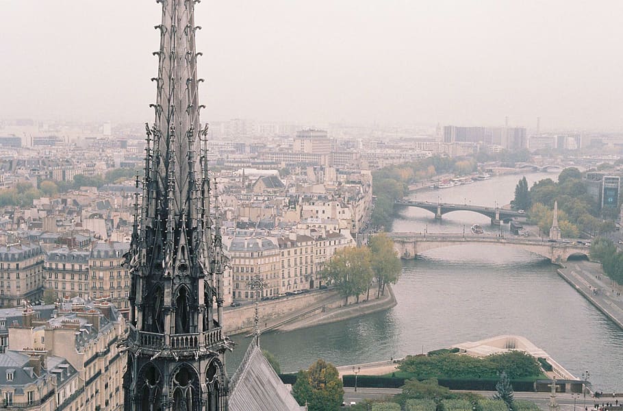 paris, france, cathédrale notre-dame de paris, buildings, notre dame, HD wallpaper