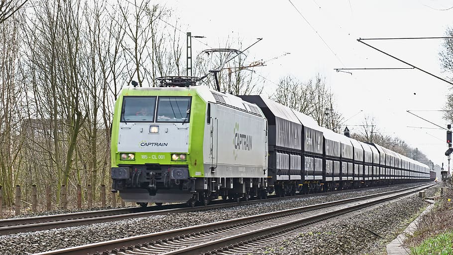 freight train, block train, großraum dare, bulk, electric locomotive HD wallpaper