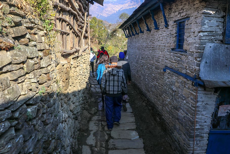 nepal, ghandruk, real people, lifestyles, architecture, leisure activity HD wallpaper