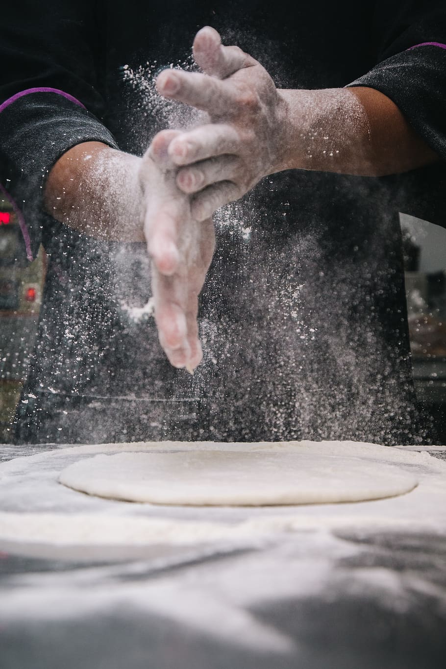 Person Making Dough, baked, baking, chef, flour, food, food photography