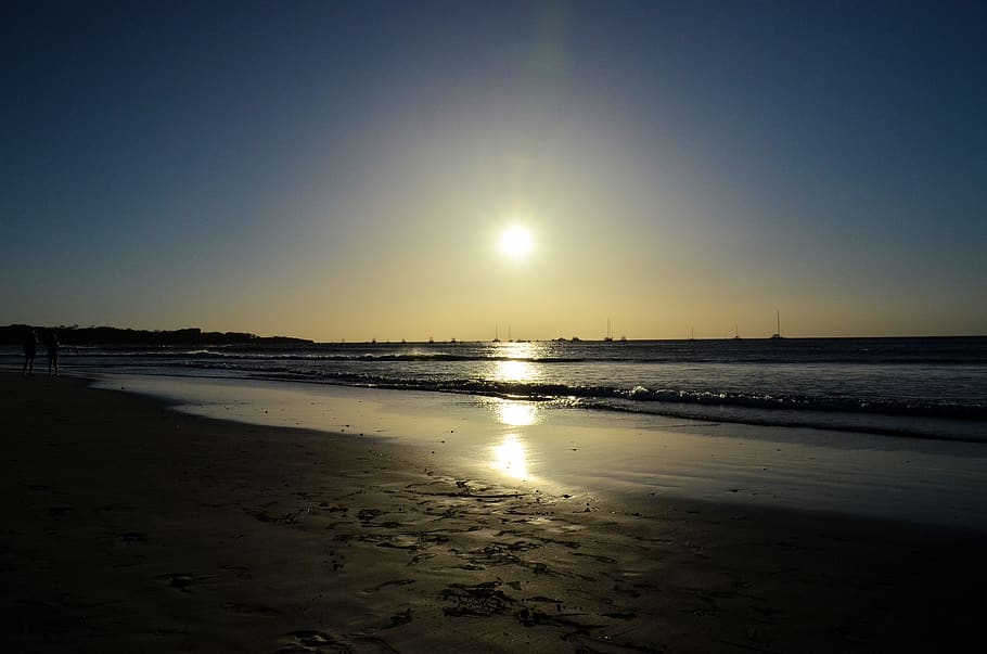 sky, water, beach, land, tranquility, tranquil scene, sea, beauty in nature HD wallpaper
