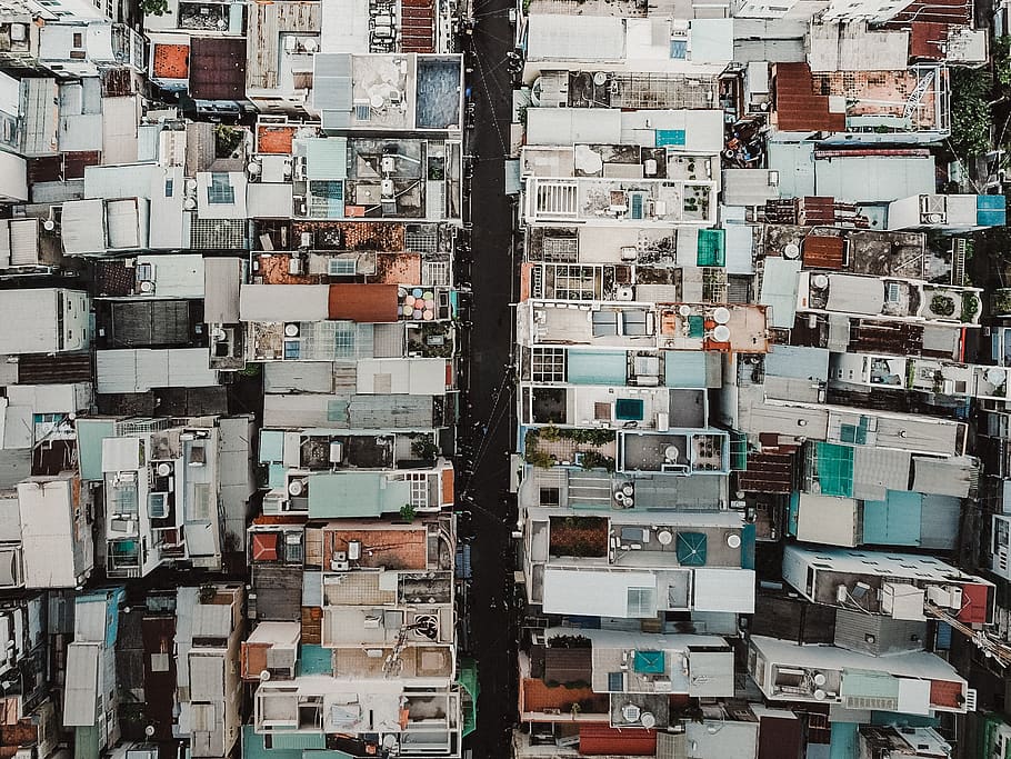 buildings, urban, slum, city, town, metropolis, neighborhood HD wallpaper