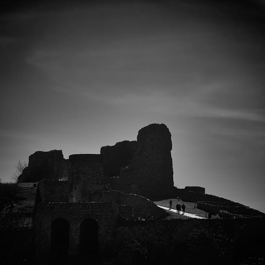 human, person, castle, devin, building, architecture, ruins HD wallpaper