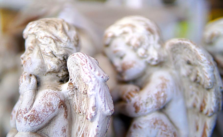 angel, statue, wing, stone, heavenly, angel figure, food and drink HD wallpaper