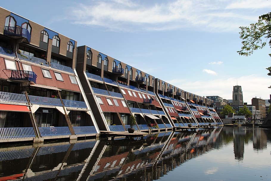 róterdam, building, architecture, modern, water, building exterior HD wallpaper