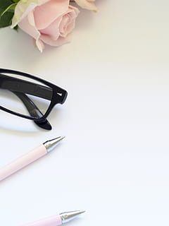 pencil, composition, writing, glasses, watch, time, business HD wallpaper