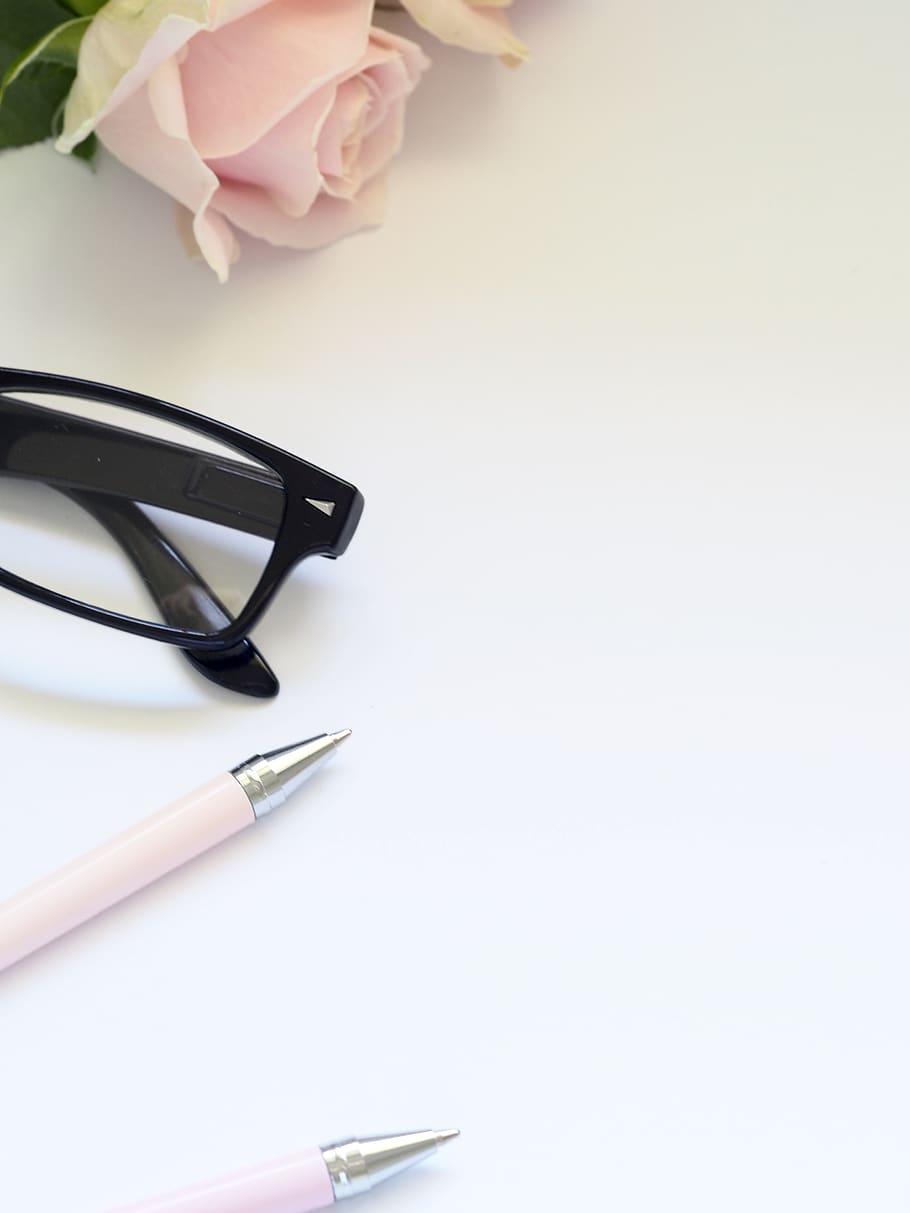 pencil, composition, writing, glasses, watch, time, business HD wallpaper