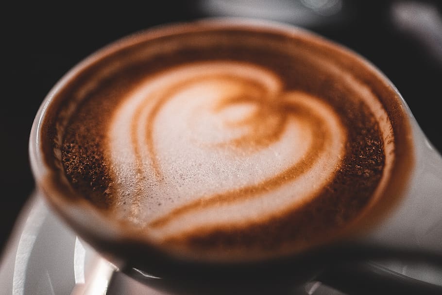 cappuccino in teacup, food and drink, coffee, coffee cup, frothy drink HD wallpaper