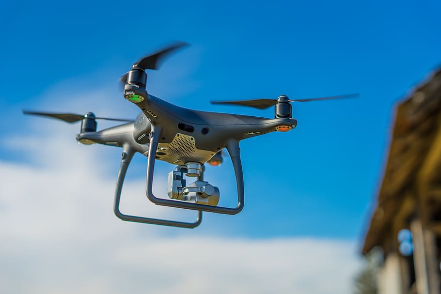 drone, uav, quadrocopter, hobby, sky, illuminated, aircraft