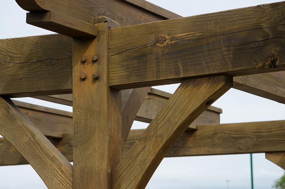 wooden, structure, park, wood - material, built structure, architecture HD wallpaper