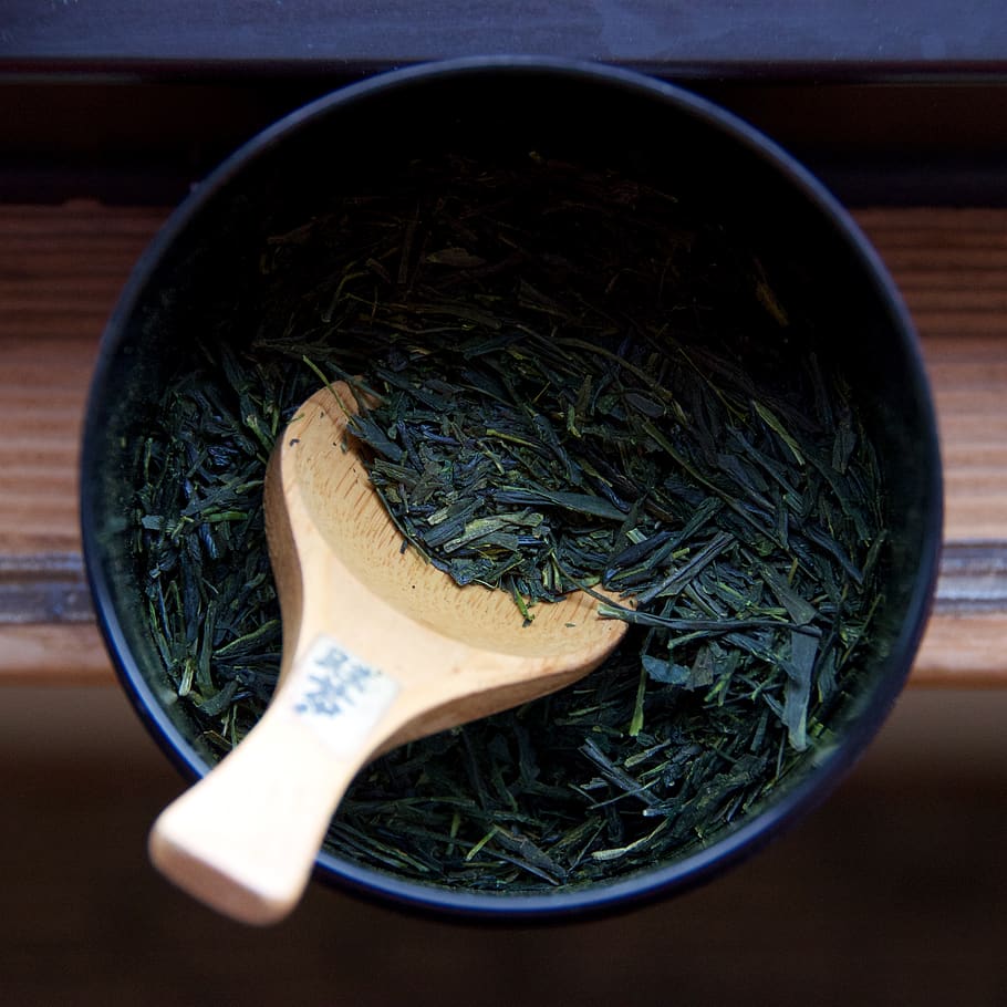japan, beppu, green tea, onsen, indoors, food and drink, tea leaves