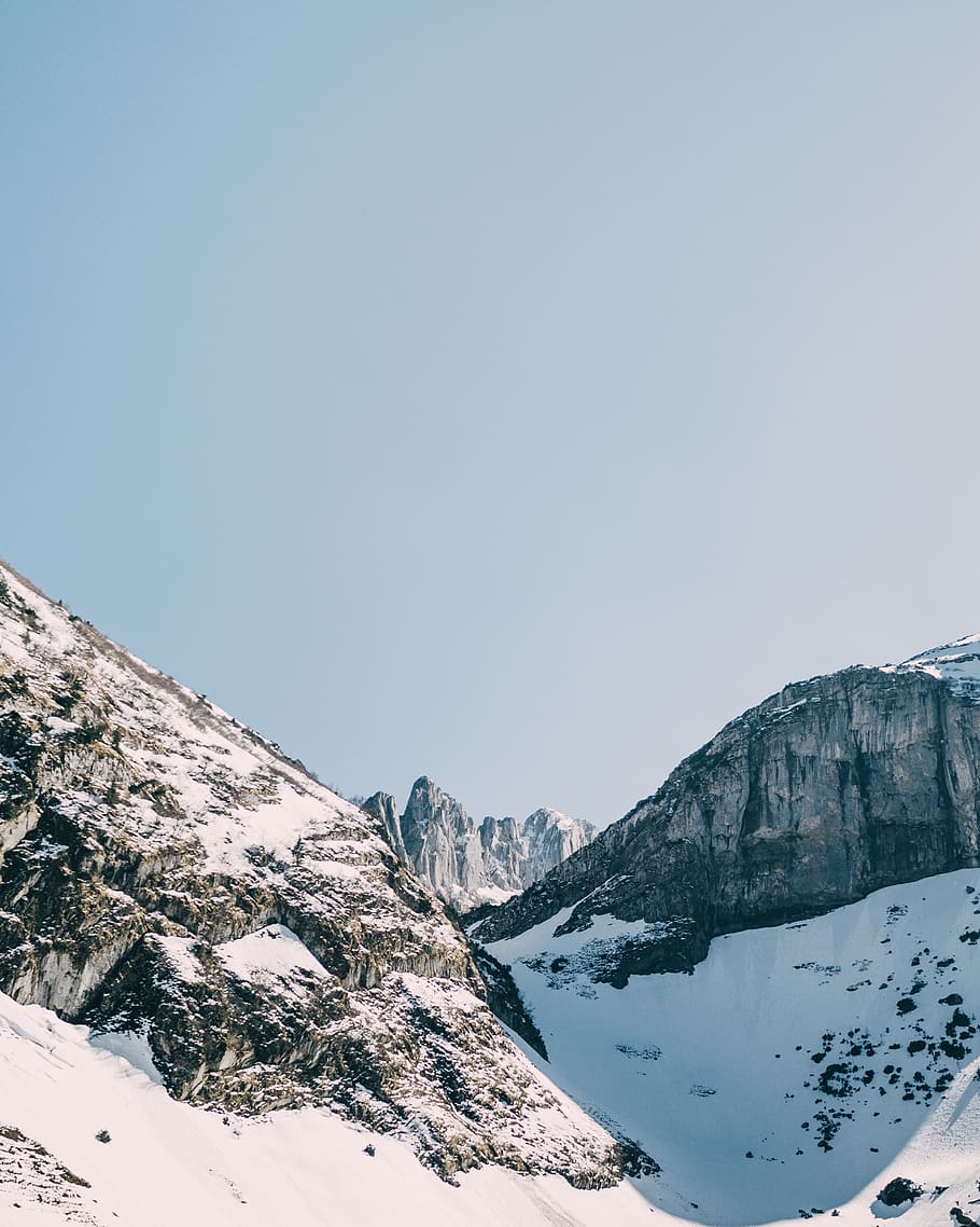Snow Covered Mountain, alps, high, landscape, mountain peaks HD wallpaper