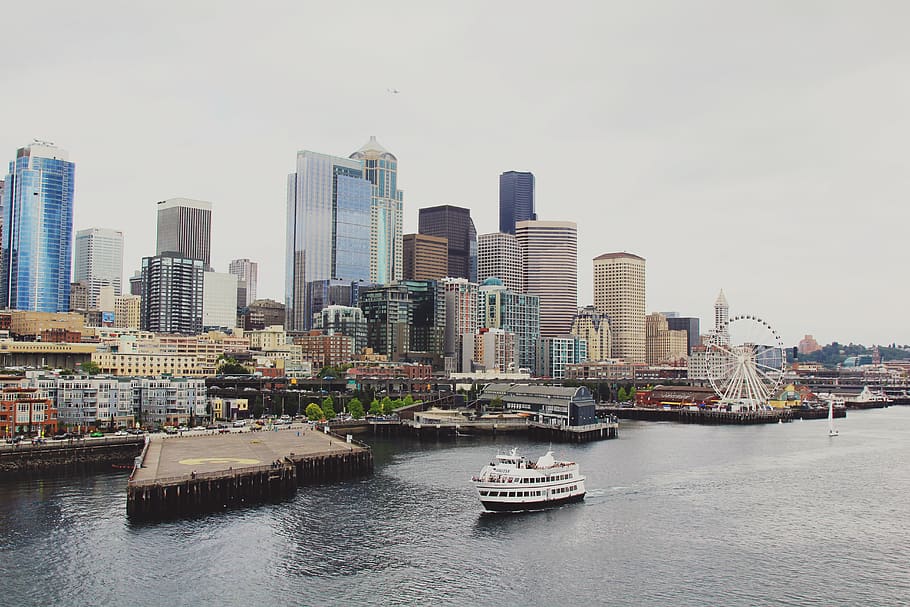 seattle, building exterior, built structure, architecture, water HD wallpaper