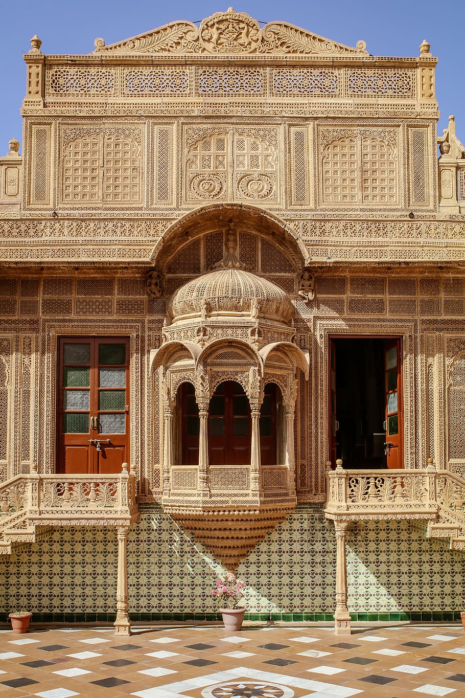 jaisalmer, house, building, india, desert, wind house, architecture, HD wallpaper