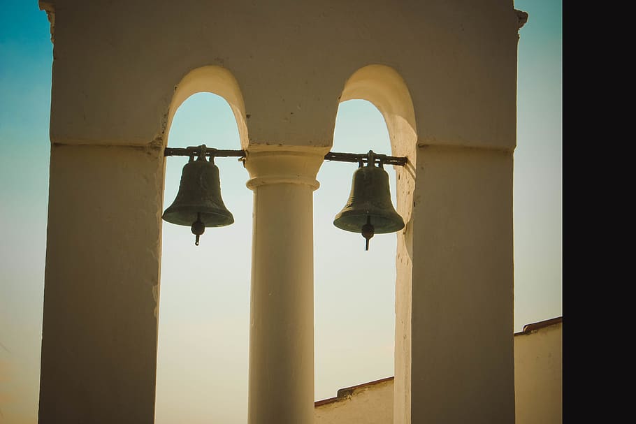 greece, corfu, bells, arch, architecture, built structure, no people HD wallpaper