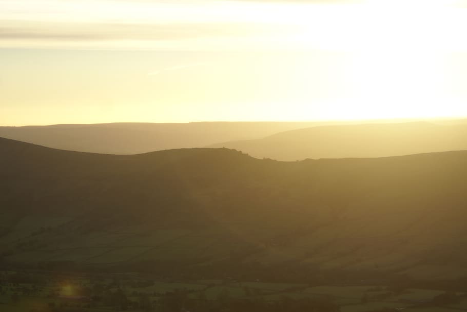sunset, camping, mountain, kinder scout, sky, scenics - nature HD wallpaper