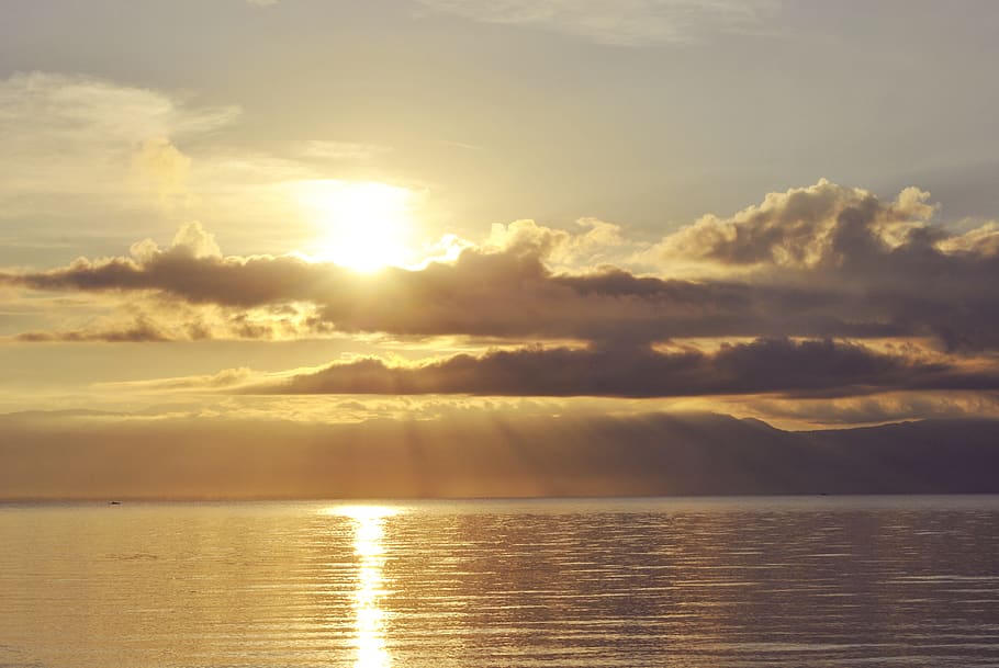 philippines, merida, background, sunrise, dawn, sky, gold, cloud - sky HD wallpaper