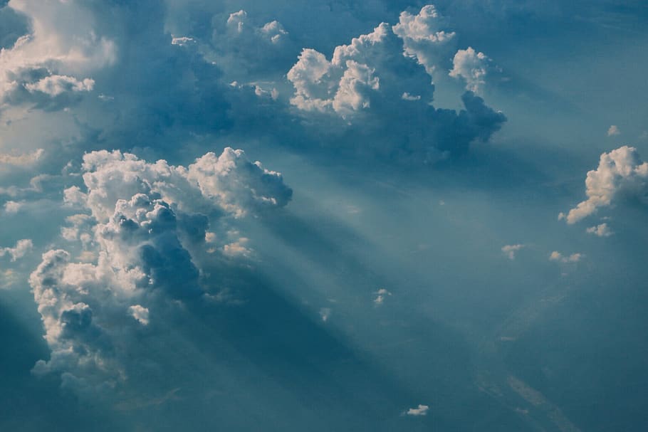 white cumulus clouds, cloud - sky, beauty in nature, scenics - nature HD wallpaper