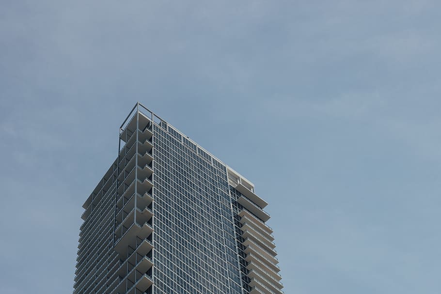 architecture, building, infrastructure, tower, skyscraper, blue HD wallpaper