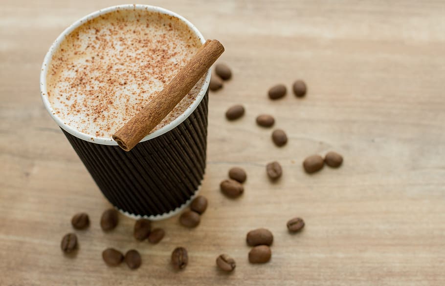 beans, beverage, breakfast, brown, cafe, cappuccino, cinnamon HD wallpaper