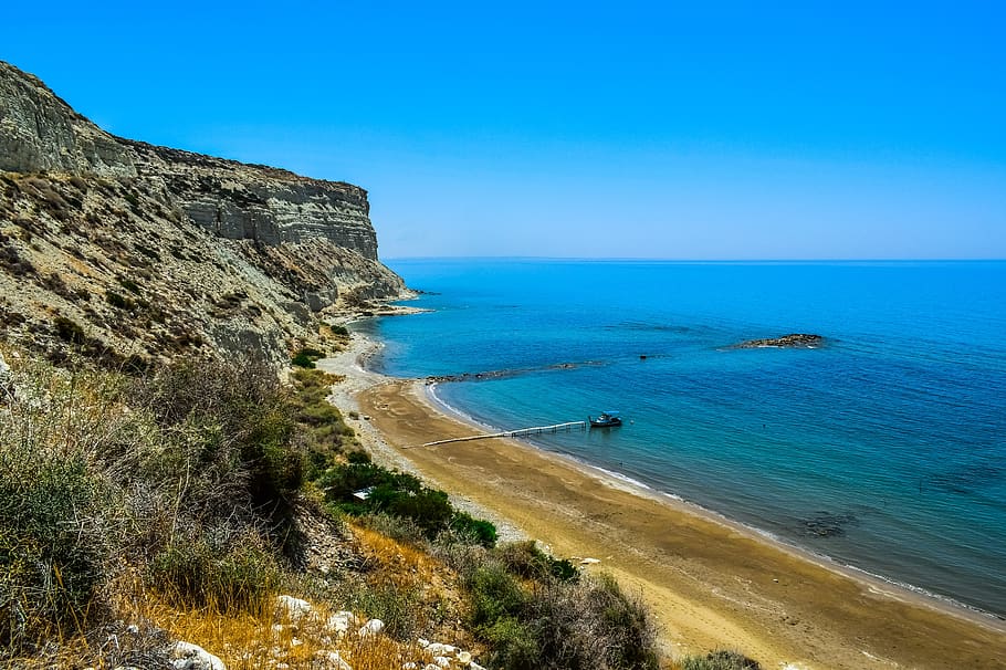 beach, cliffs, sea, coastline, landscape, scenic, spectacular HD wallpaper