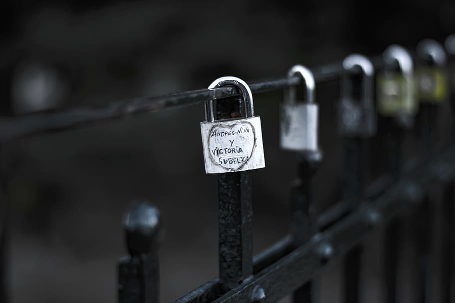 padlock, love, heart, romantic, symbol, romance, padlocks, bridge, HD wallpaper