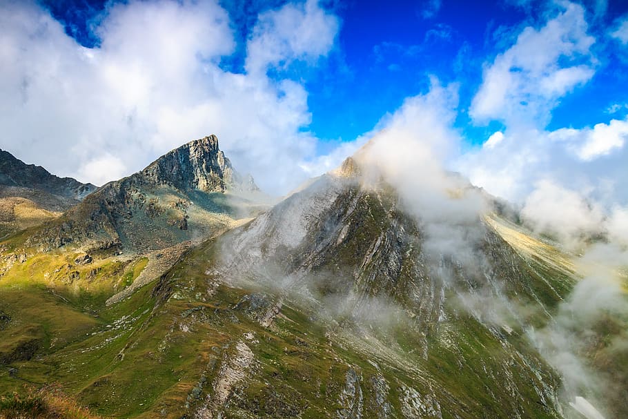 green mountains during daytime, nature, landscape, austria, outdoors HD wallpaper