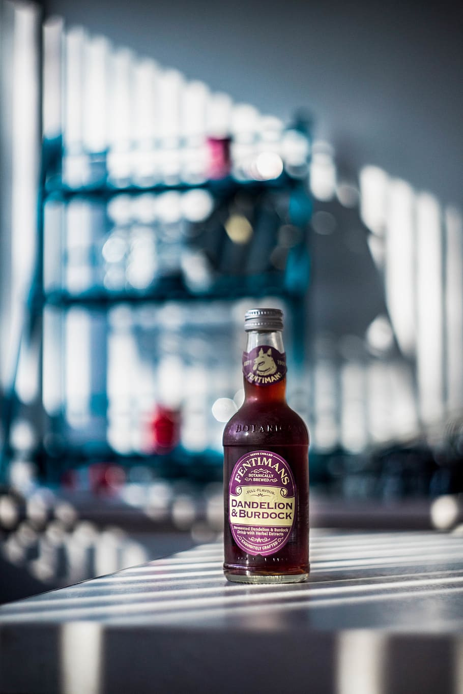 liquor bottle, container, indoors, focus on foreground, table HD wallpaper