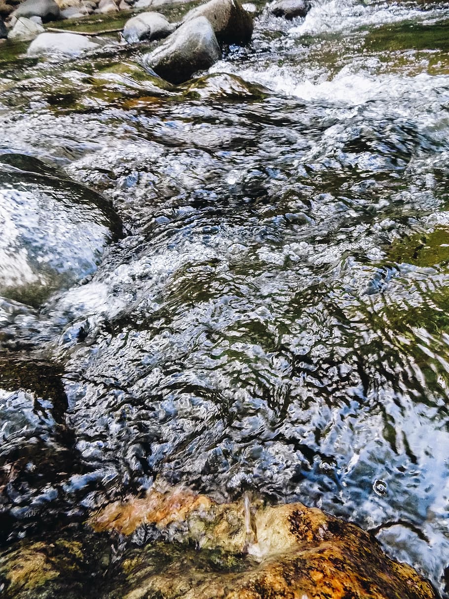water, rock, day, solid, no people, motion, nature, rock - object HD wallpaper