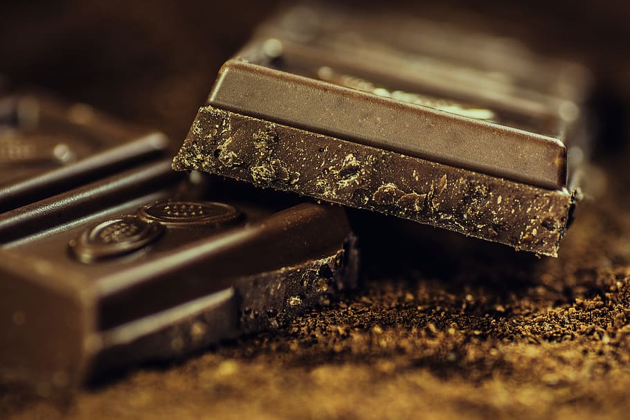 Grey Metal on Soil, chocolates, close-up, cocoa, dessert, macro HD wallpaper