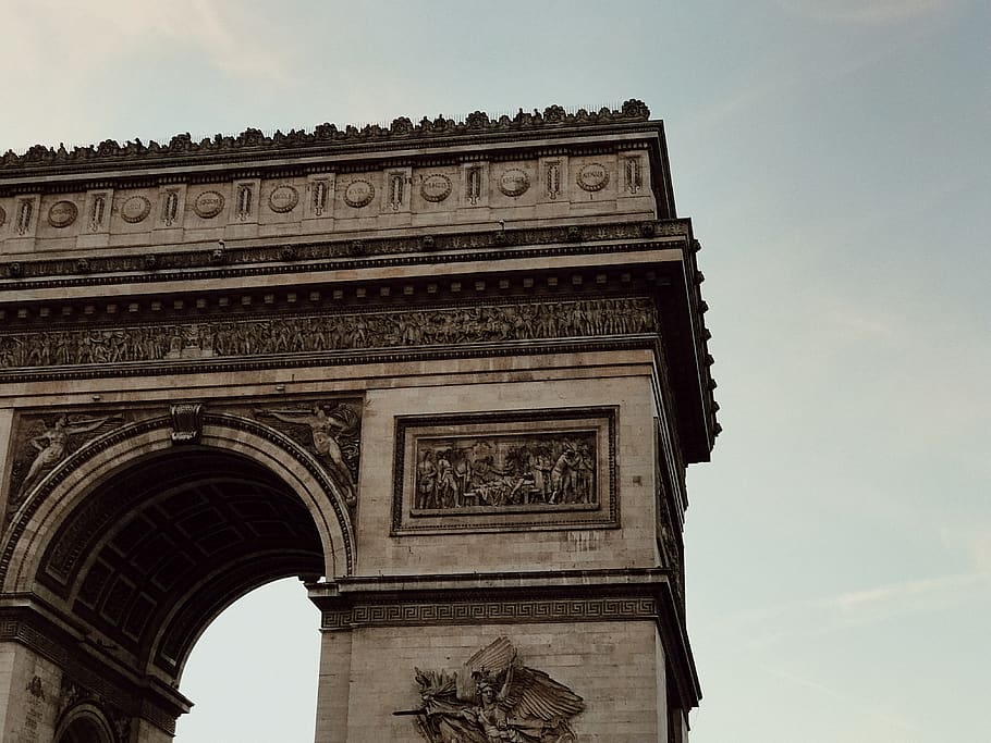 Arc De Triomphe Paris, France, building, architecture, arched
