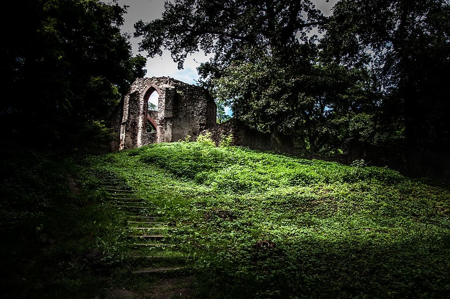 Structure Near Grass Field, ancient, architecture, building, castle HD wallpaper