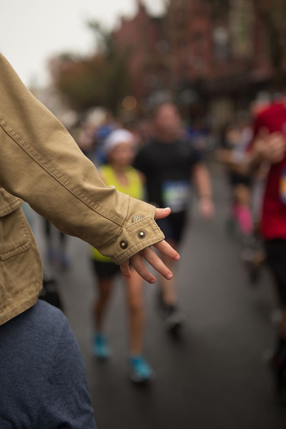nyc, marathon, run, support, child, focus on foreground, real people HD wallpaper