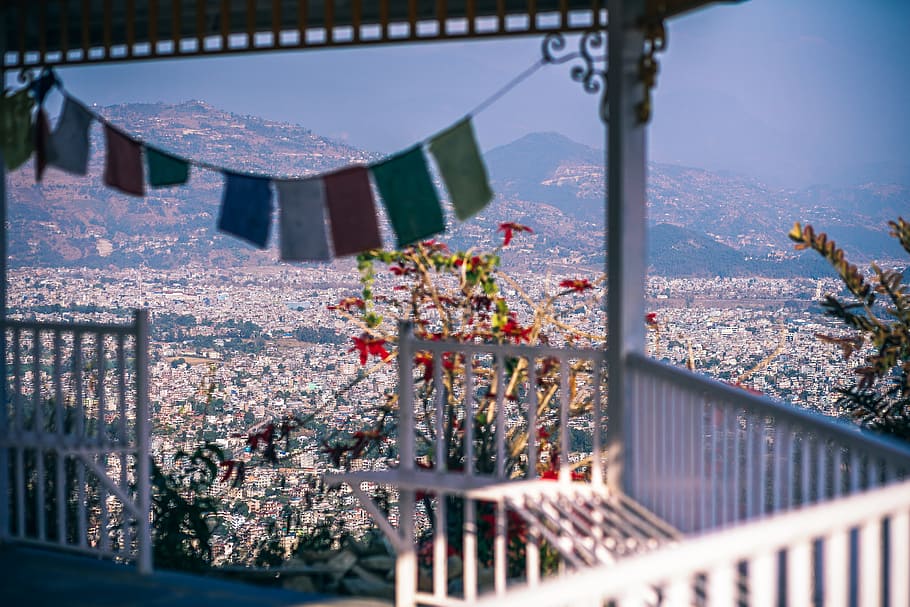 Hilltop Spectacle, architecture, railing, plant, built structure HD wallpaper