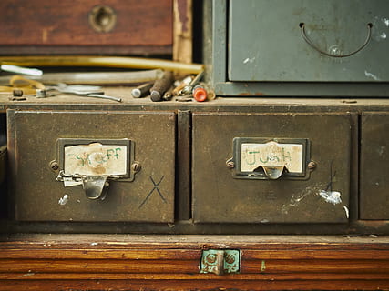 work, cabinet, junk, stuff, shop, file cabinet, old, metal HD wallpaper