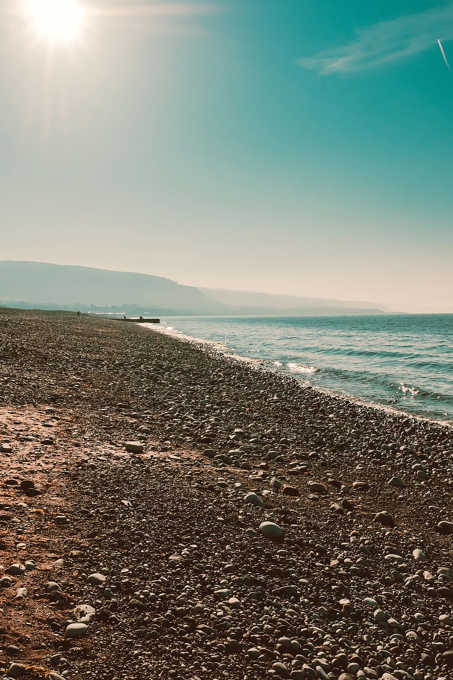Seashore Across Horizon, beach, daylight, landscape, nature, ocean HD wallpaper