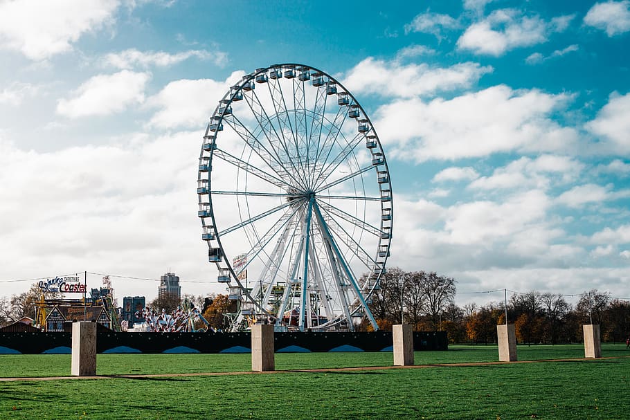 garden, hyde park, sky, amusement park, amusement park ride HD wallpaper