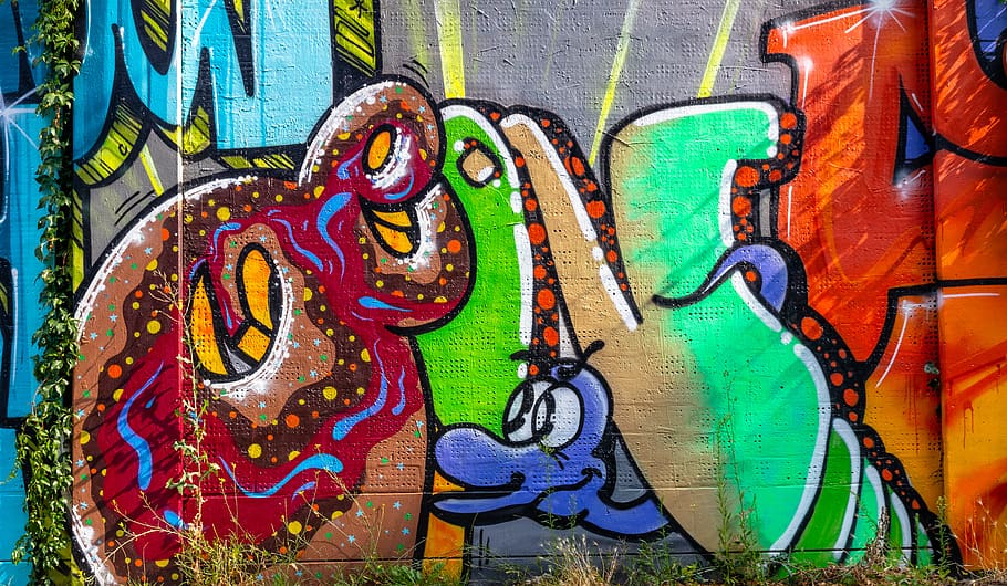 grafitti, image, spray, art, wall, sprayer, facade, creativity HD wallpaper