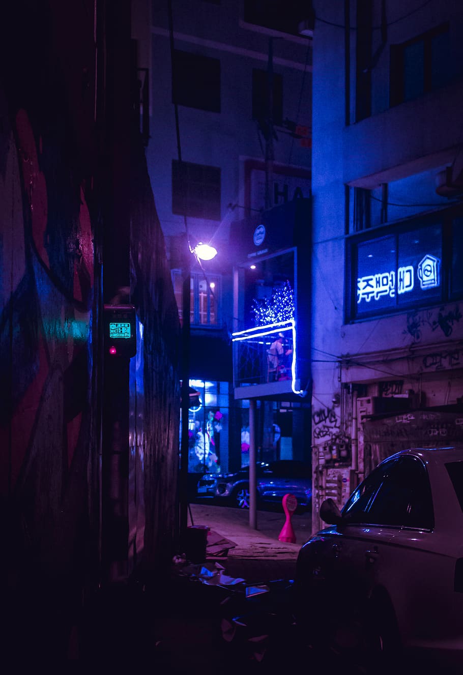 HD wallpaper: seoul, south korea, noir, city, cyberpunk, urban, neon ...