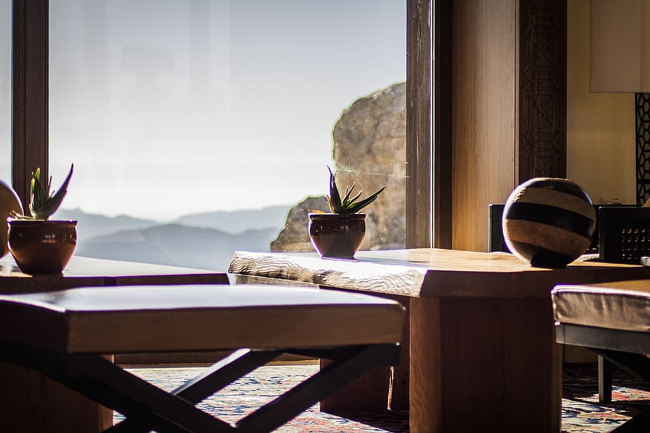 decorate, house, view, table, window, relaxing, calm, indoors HD wallpaper
