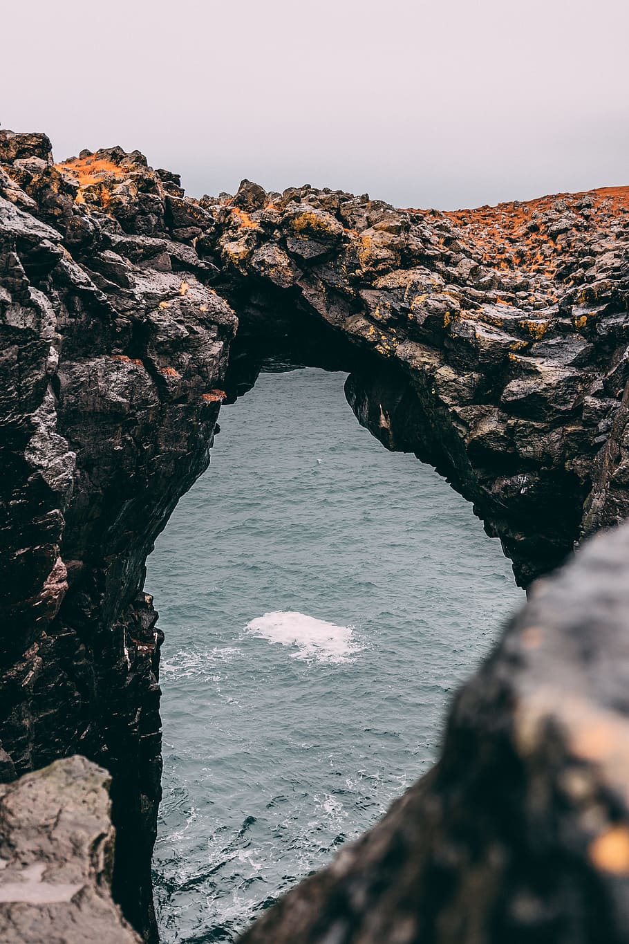 Hike adventure, arch, rock, stone, oceans, sea, wave, bridge HD wallpaper