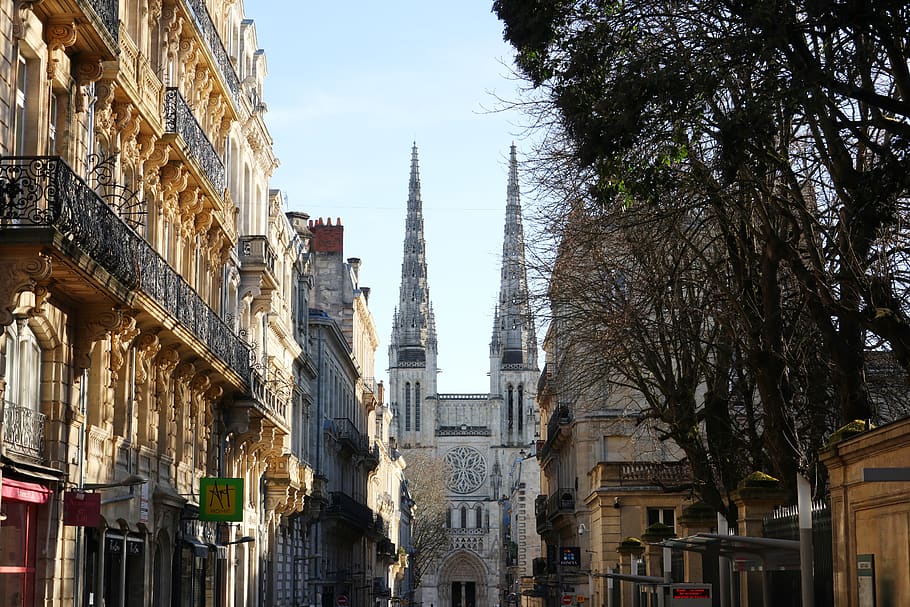 bordeaux, cathedral, monuments, architecture, building exterior, HD wallpaper