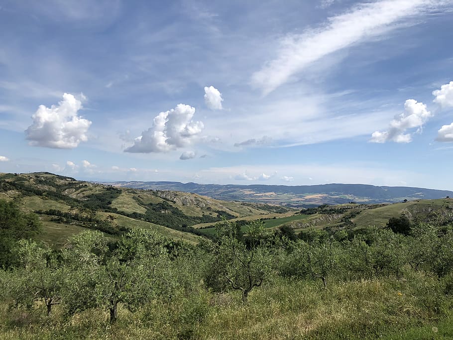 nature, outdoors, hill, countryside, italy, mountain view at agriturismo la selvella (radicofani, HD wallpaper