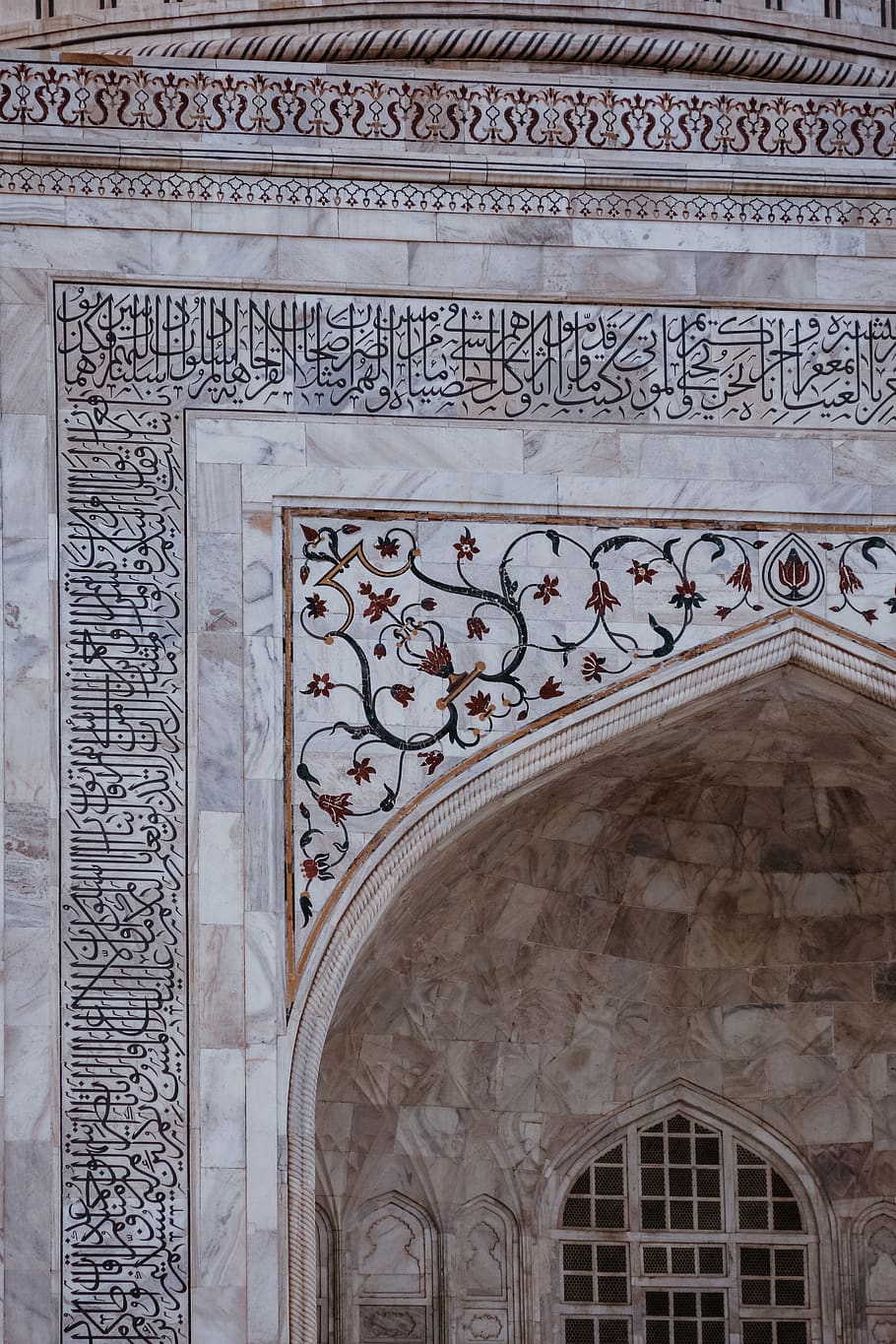 Hd Wallpaper India Agra Caligraphy Mosque Architecture