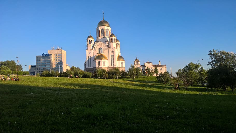 church, ekaterinburg, architecture, russia, temple, building, HD wallpaper