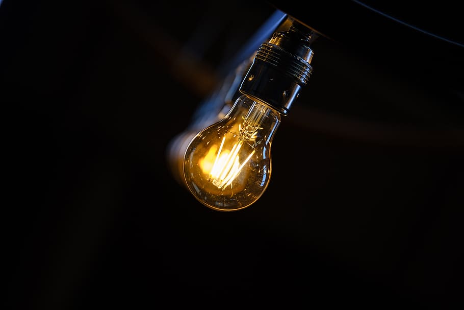 lamp, light, lighting, light bulb, bulbs, edison light bulb, HD wallpaper