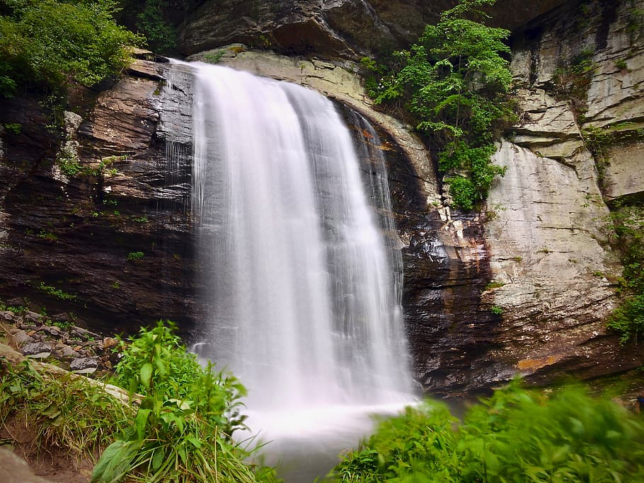 united states, pisgah national forest, waterfall, long exposure, HD wallpaper